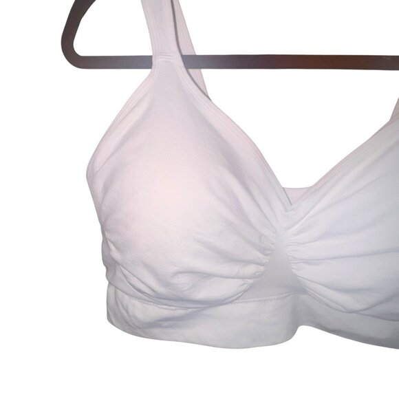 genie White Bra 44 DD-DDD Solid Adjustable Straps Solid Top Overlay Staple Basic - Picture 4 of 7